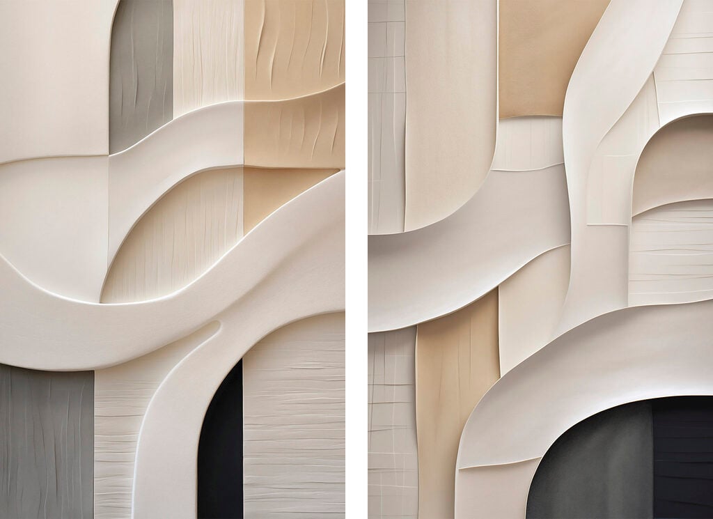 Soft curves in earthy tones