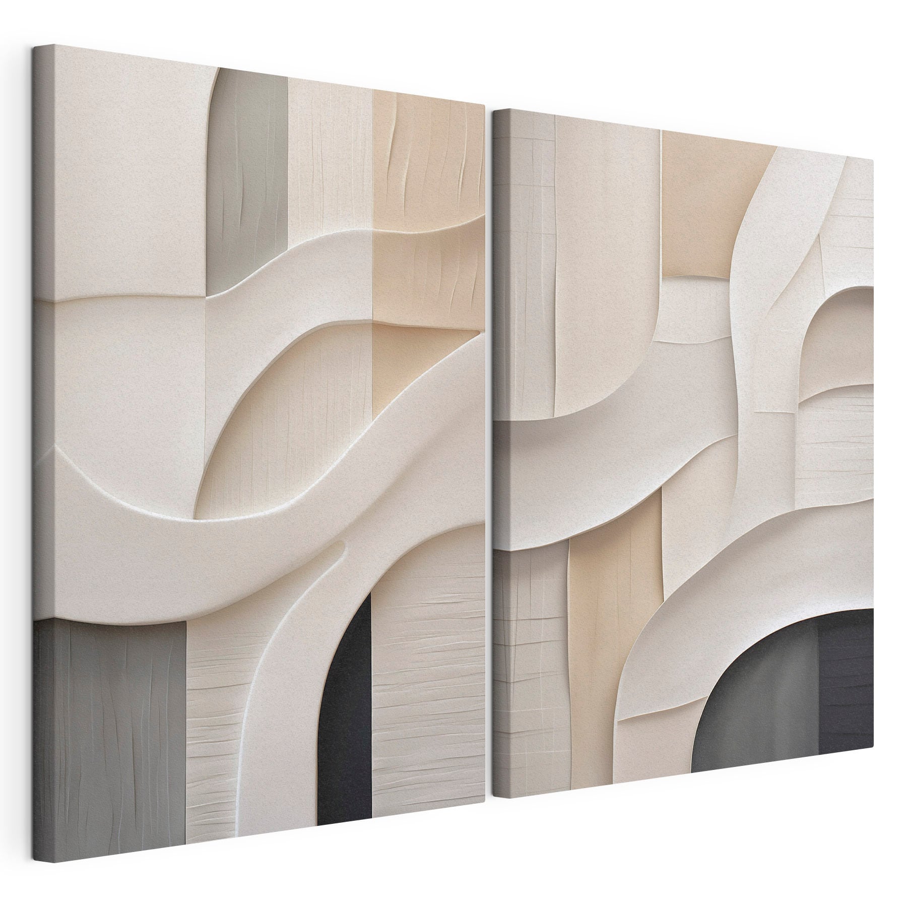 Soft curves in earthy tones