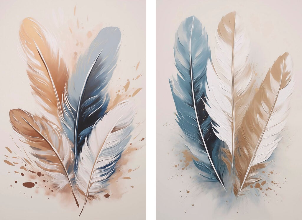 Gentle feathery elegance in soft hues
