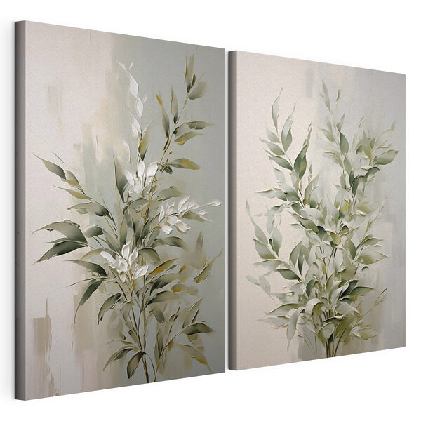 Modulaire canvasprint Schilderij van een plant