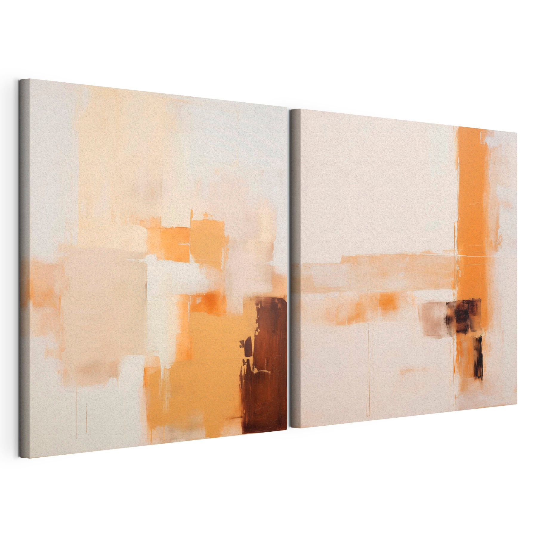Painting of different shades of brown and white