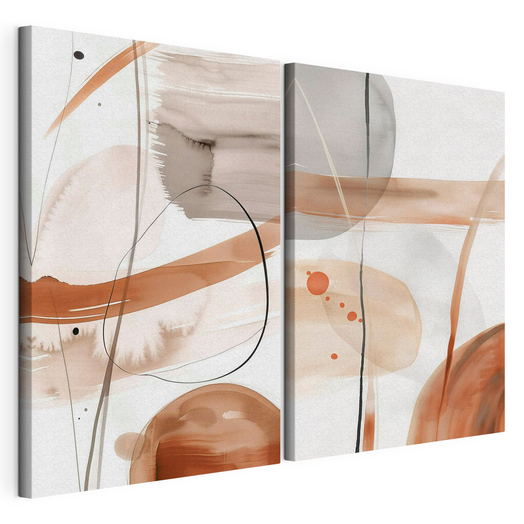 Abstract shapes in warm tones