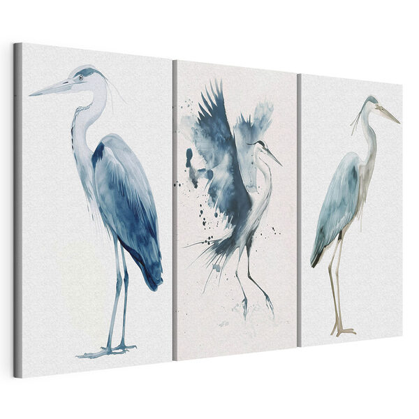 Modulaire canvasprint Aquarel van een vogel