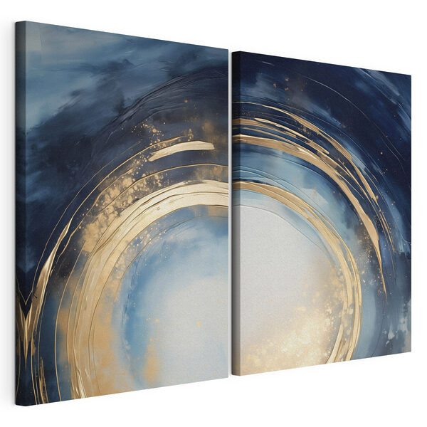 Vivid swirls in cool color palette