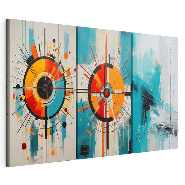 Modulaire canvasprint Drie kunstwerken