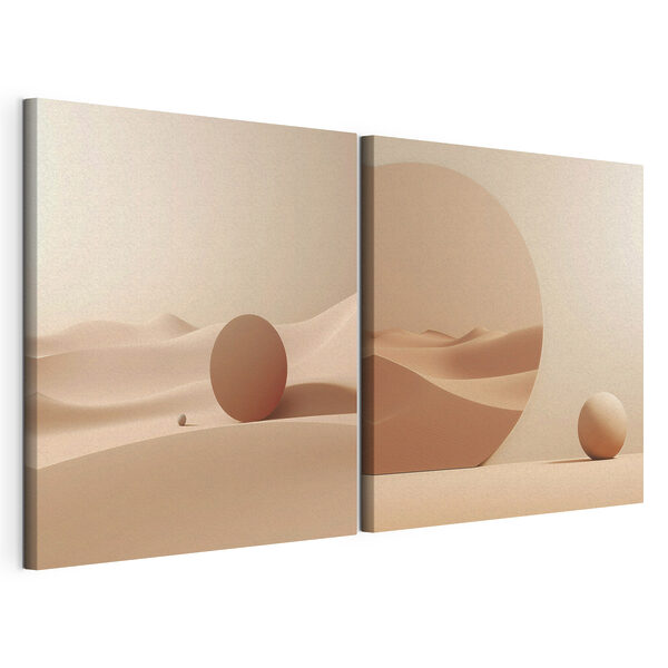 Modulaire canvasprint Een reeks foto’s van een woestijn