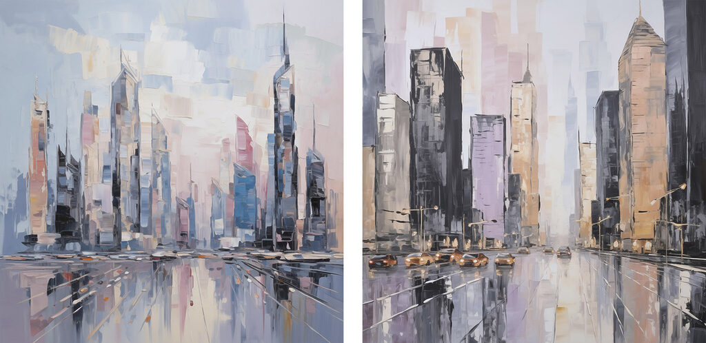 Painting of a city