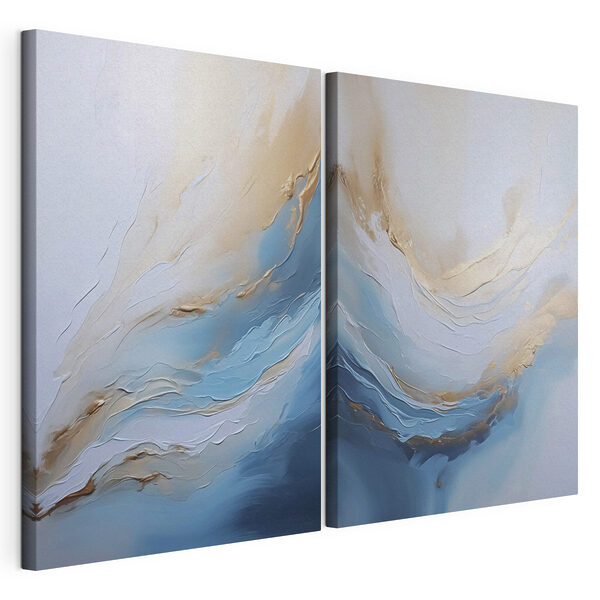 Modulaire canvasprint Schilderij van een golf