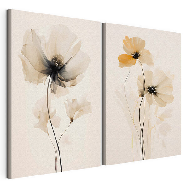 Delicate blooms in soft hues