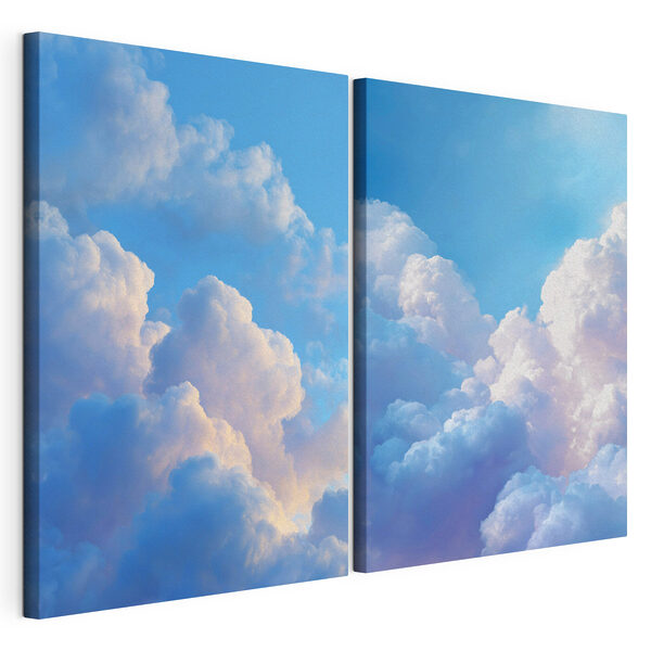 Modulaire canvasprint Blauwe lucht met wolken