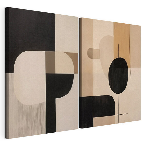 Modulaire canvasprint Twee kunstwerken