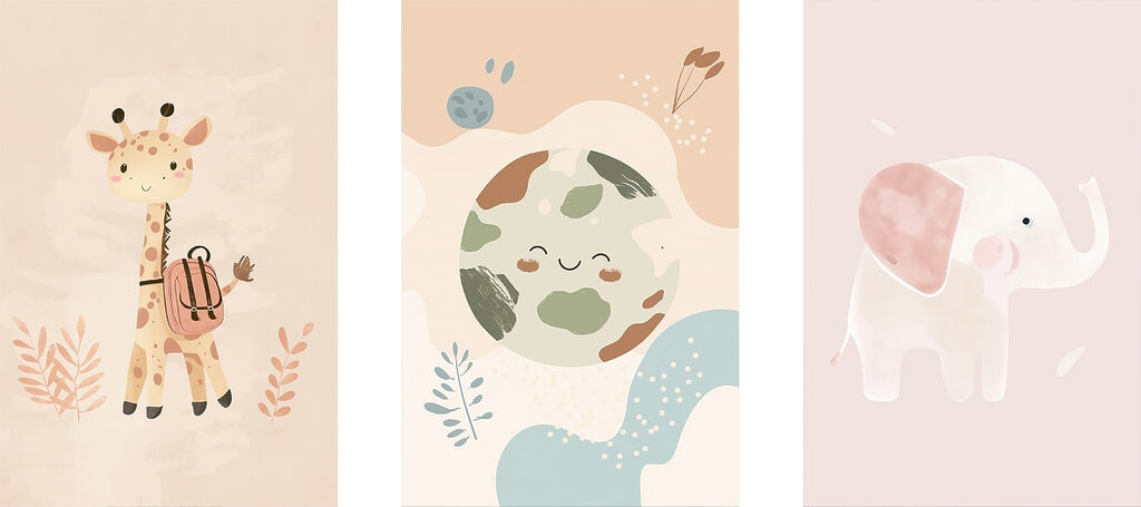 Cartoon of a planet