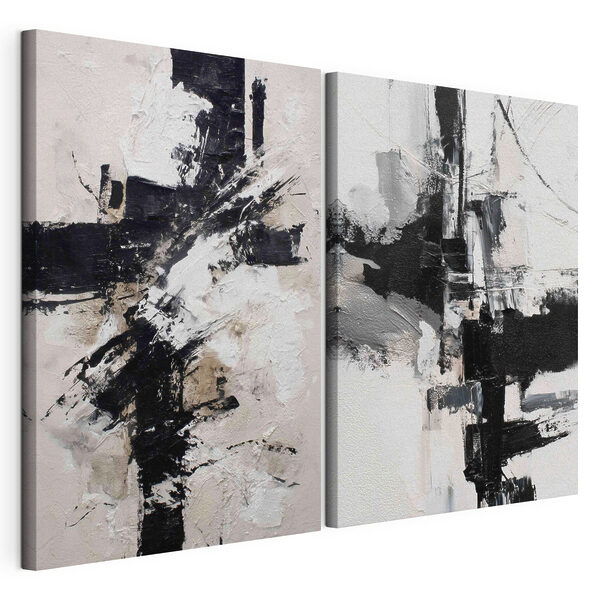 Abstract interplay of black and white