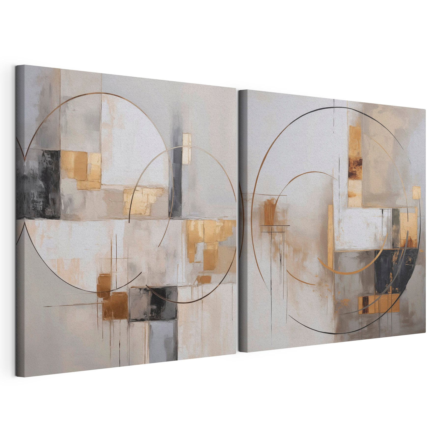 Abstract shapes in soft color palette