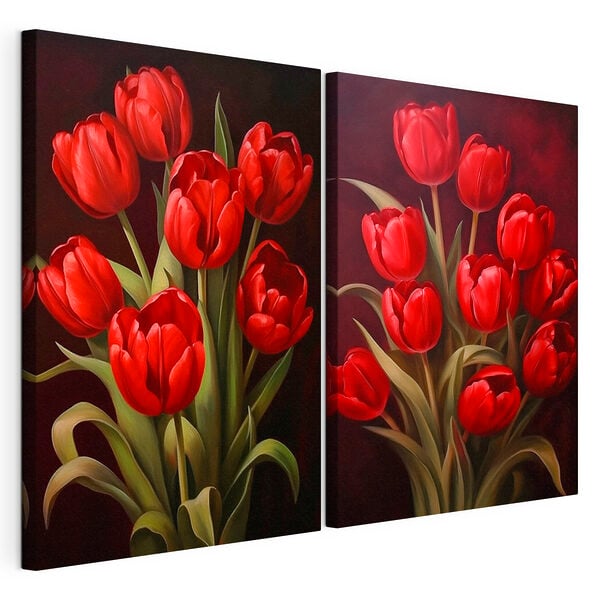 Captivating red tulips in bloom