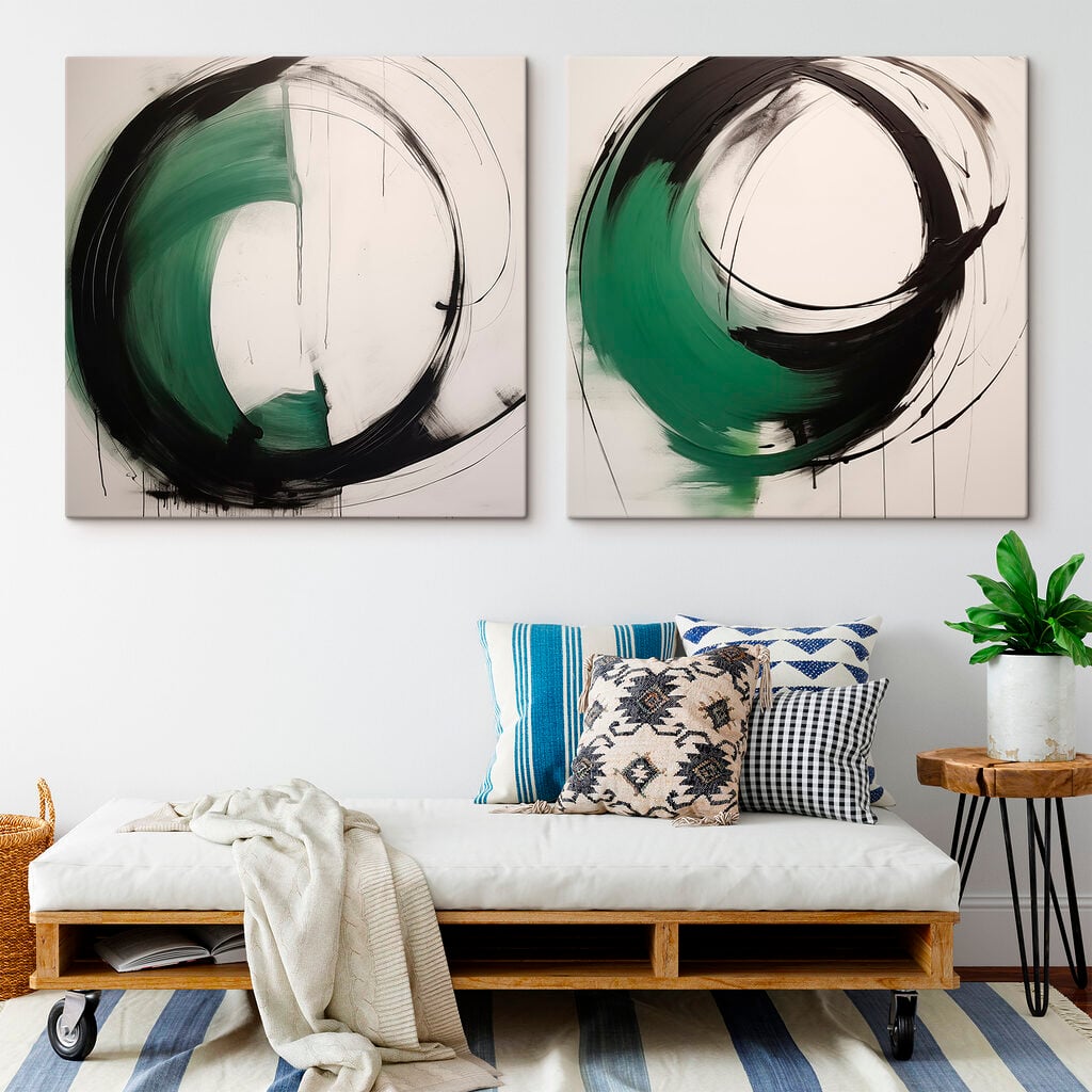 Two paintings of a circle