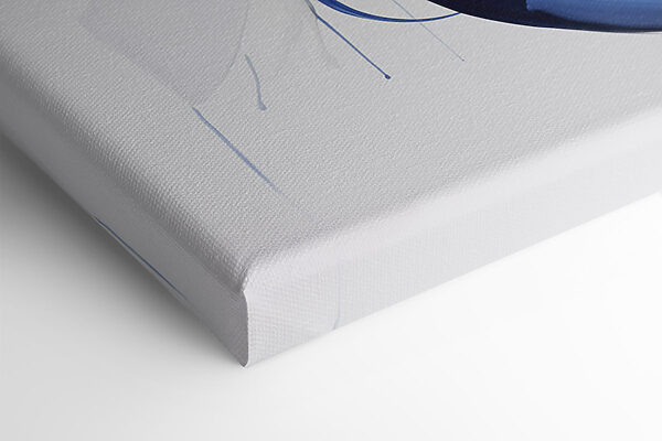 Two images of blue paint