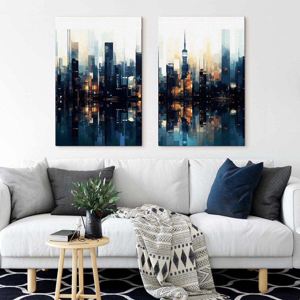 City skyline with a reflection of the water