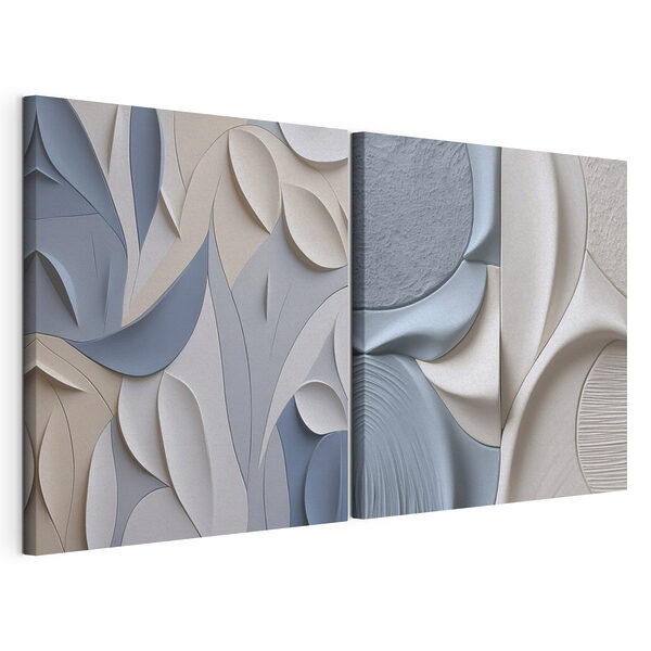 Modulaire canvasprint Zachte rondingen in een rustgevend kleurenpalet