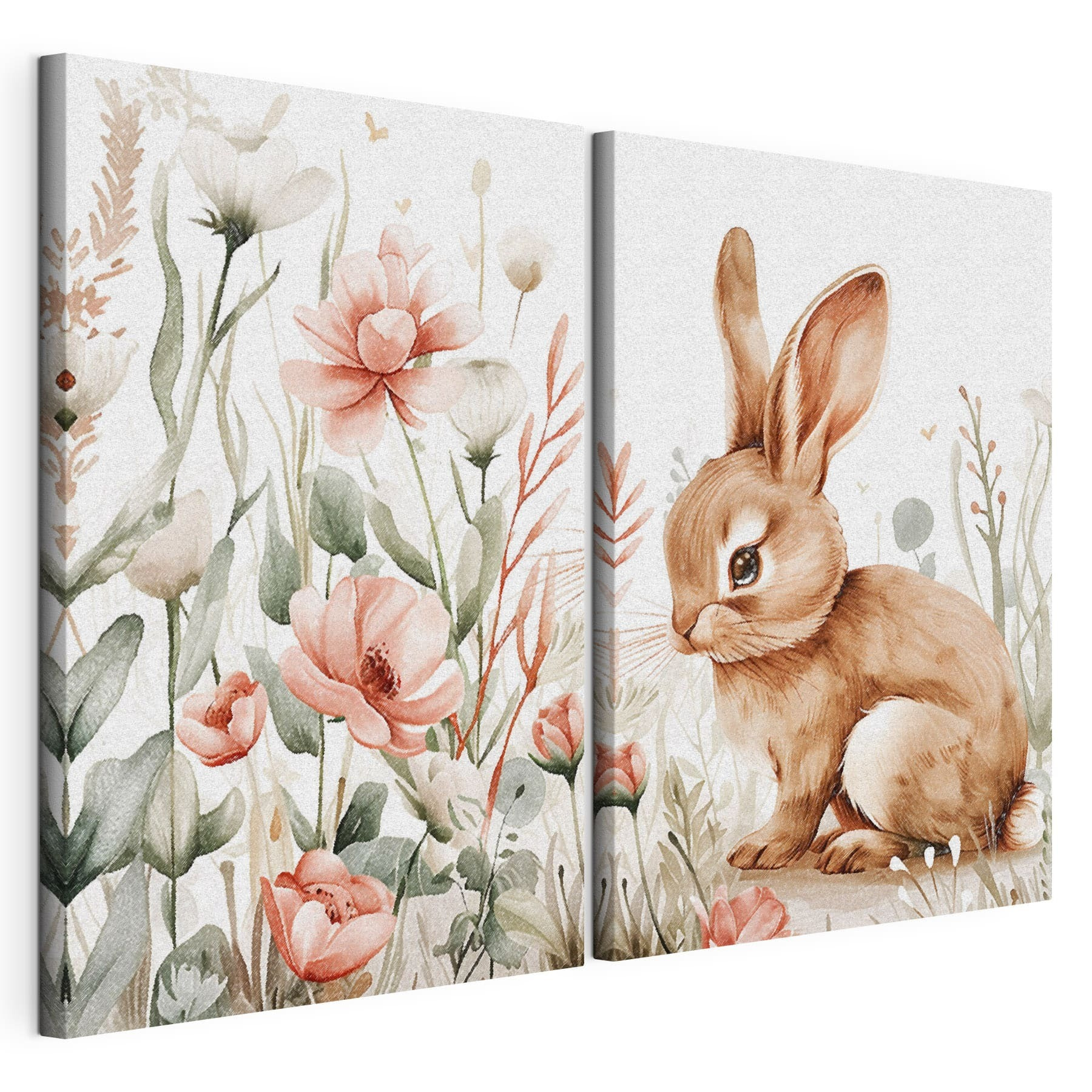 Rabbit and flowers