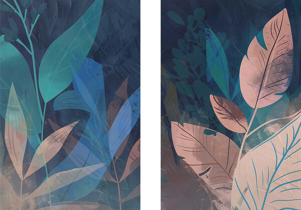 Painting of leaves and plants