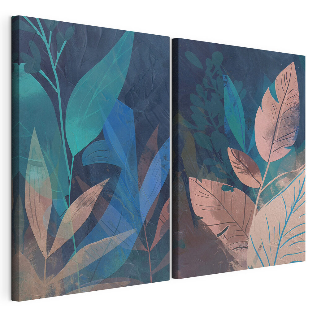 Painting of leaves and plants