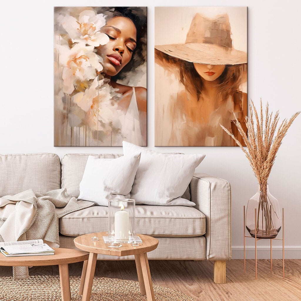 Painting of a woman and a painting of a woman
