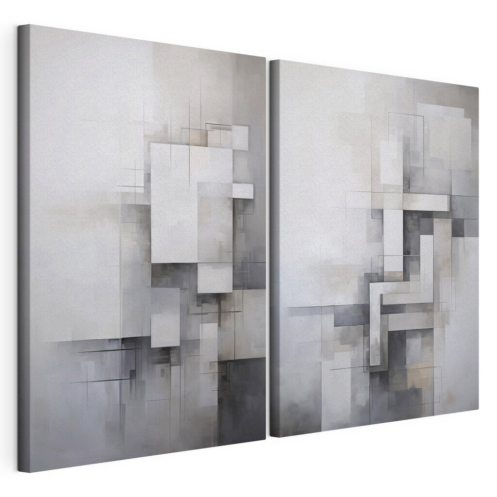 Painting of squares and lines