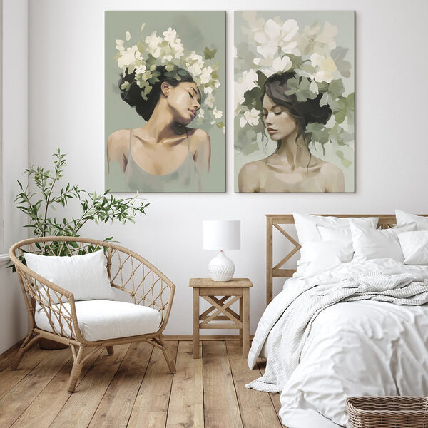 Woman with flowers in her hair
