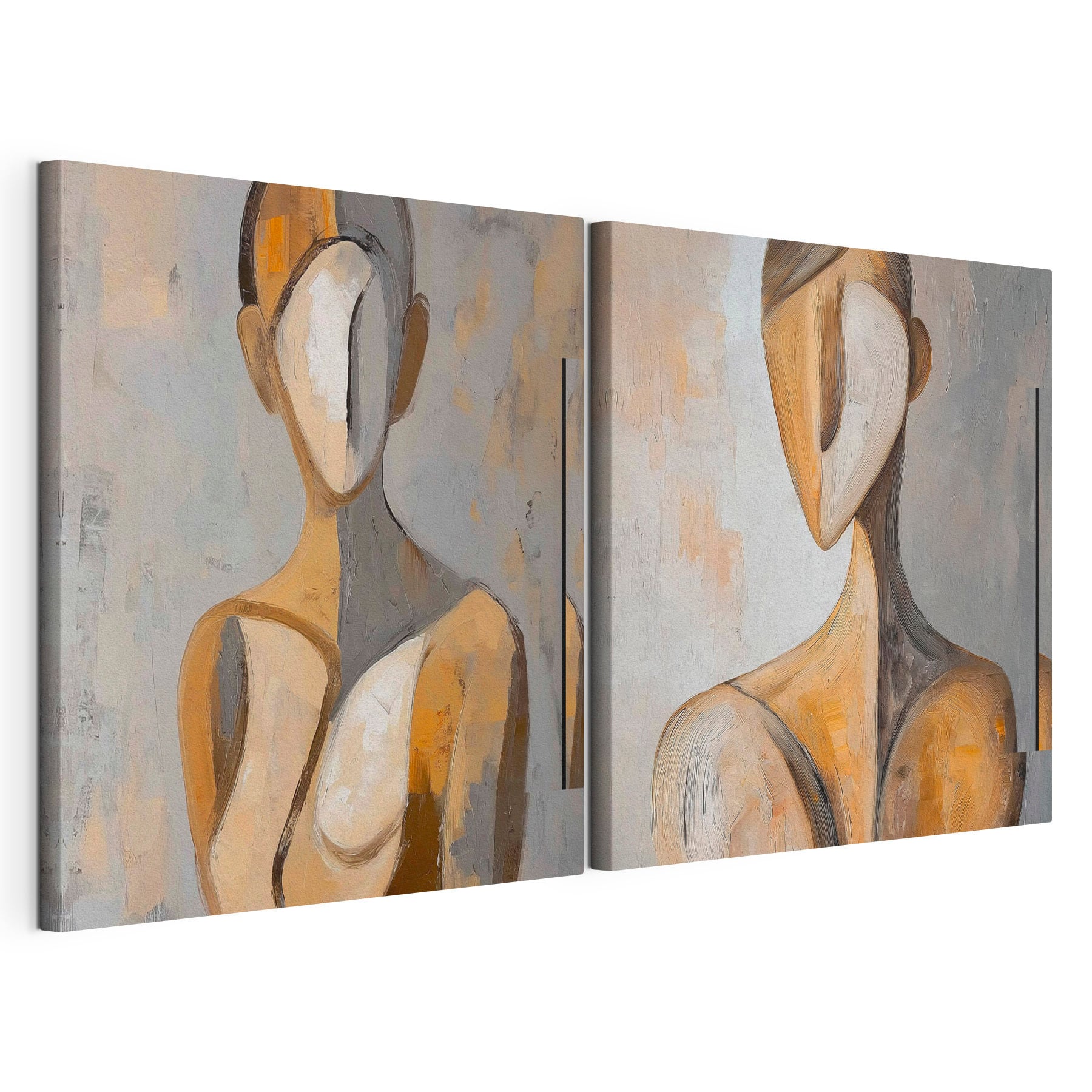 Collage of a painting of a woman