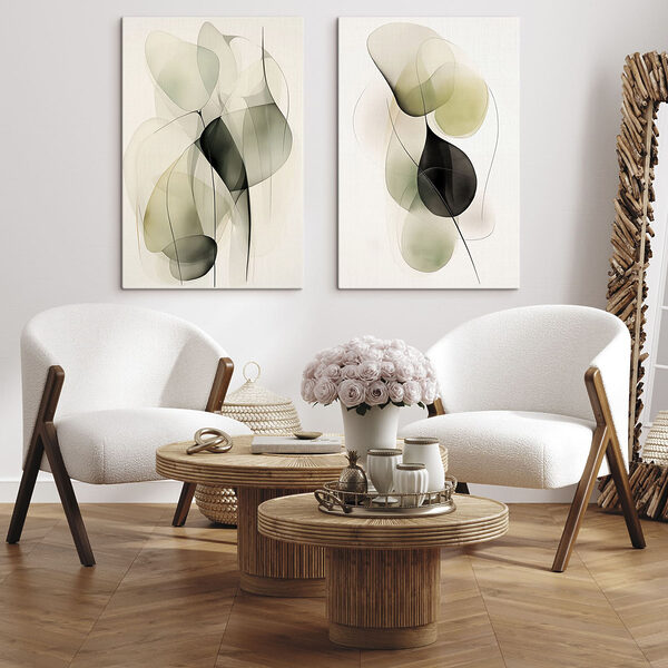 Abstract shapes in gentle colors