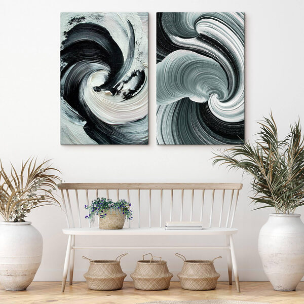 Dynamic swirls of monochrome colors
