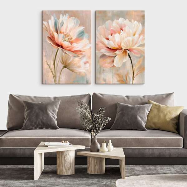 Delicate blossoms in soft hues