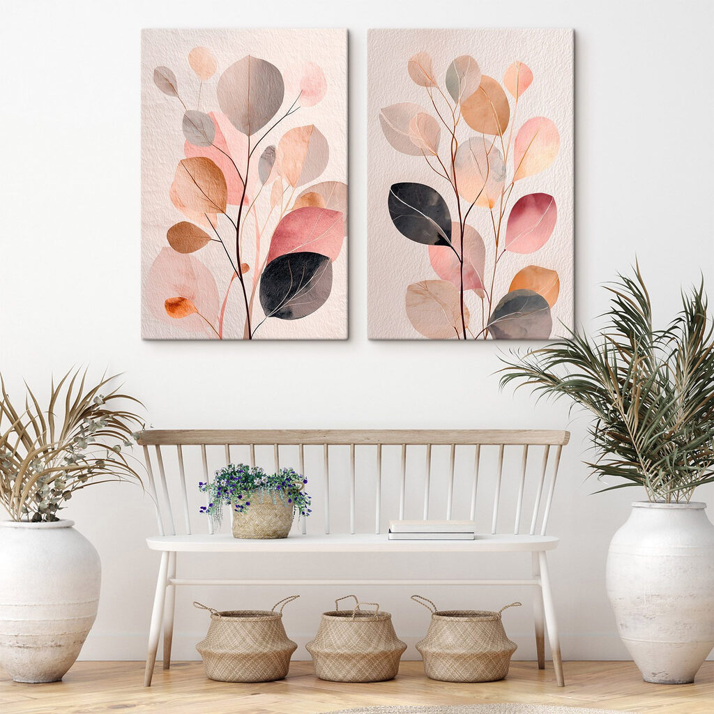 Painting of a plant with leaves