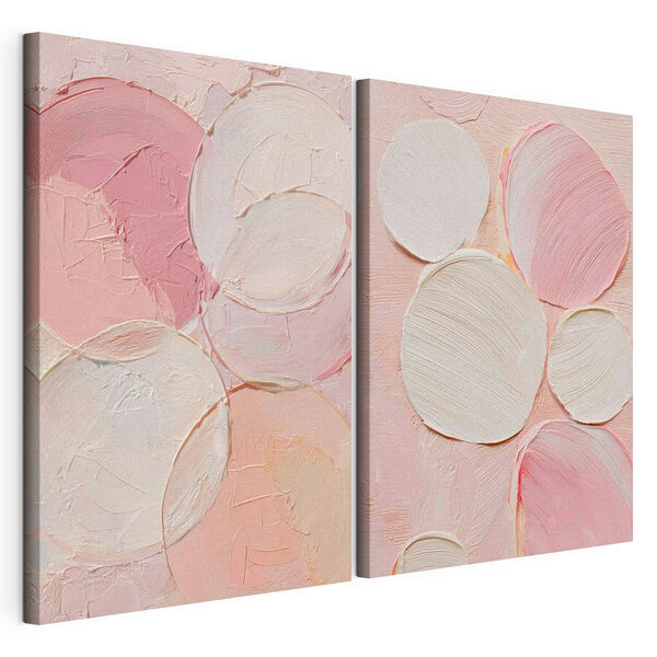 Modulaire canvasprint Zachte tinten van abstracte cirkels