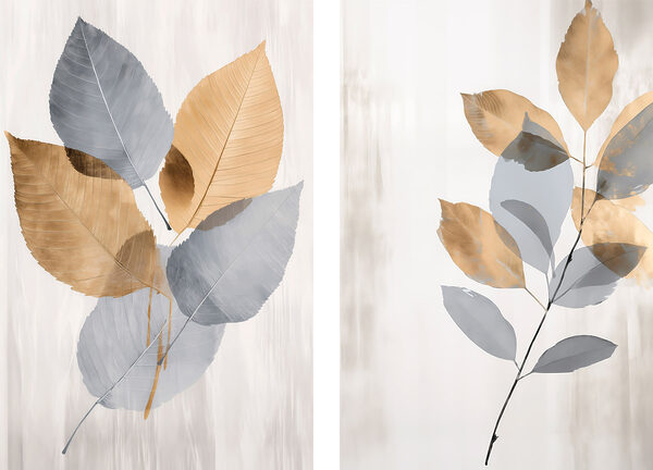 Elegant leaves in soft hues