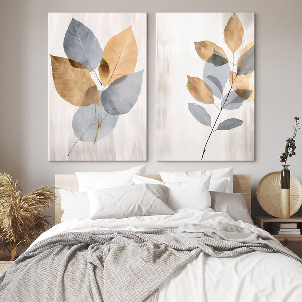Elegant leaves in soft hues