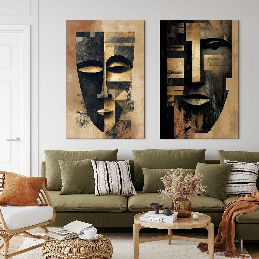 Collage of two masks