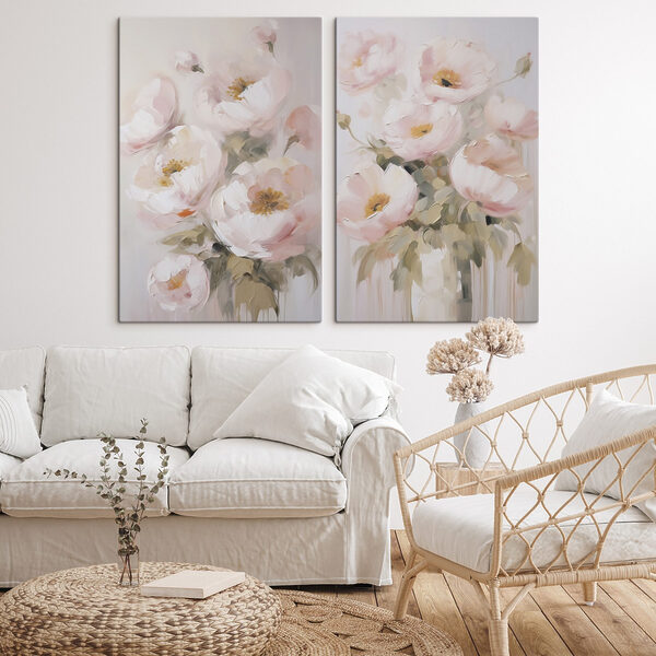 Painting of flowers in a vase