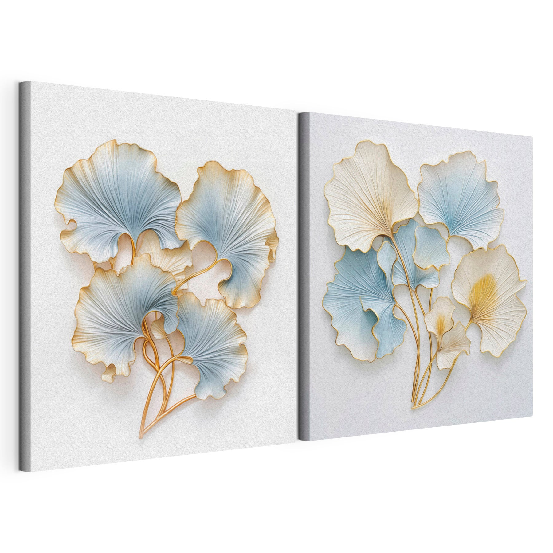 Delicate leaves in soothing colors
