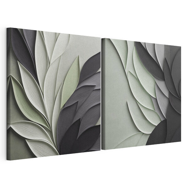 Modulaire canvasprint Elegante lagen, geïnspireerd door de natuur