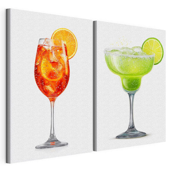Modulaire canvasprint Verfrissende drankjes voor een zonnige dag
