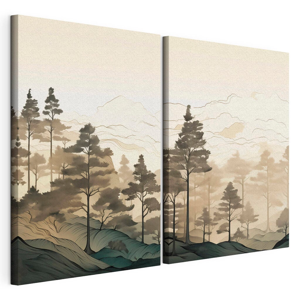 Screenshot of a painting of a forest