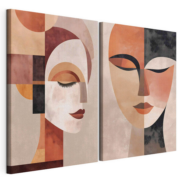 Couple of faces of women