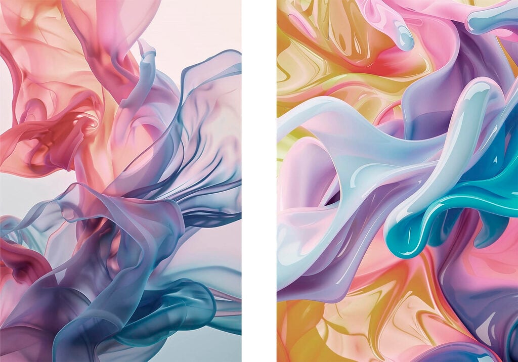 Flowing colors in harmonious dance