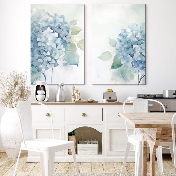 Painting of flowers and leaves