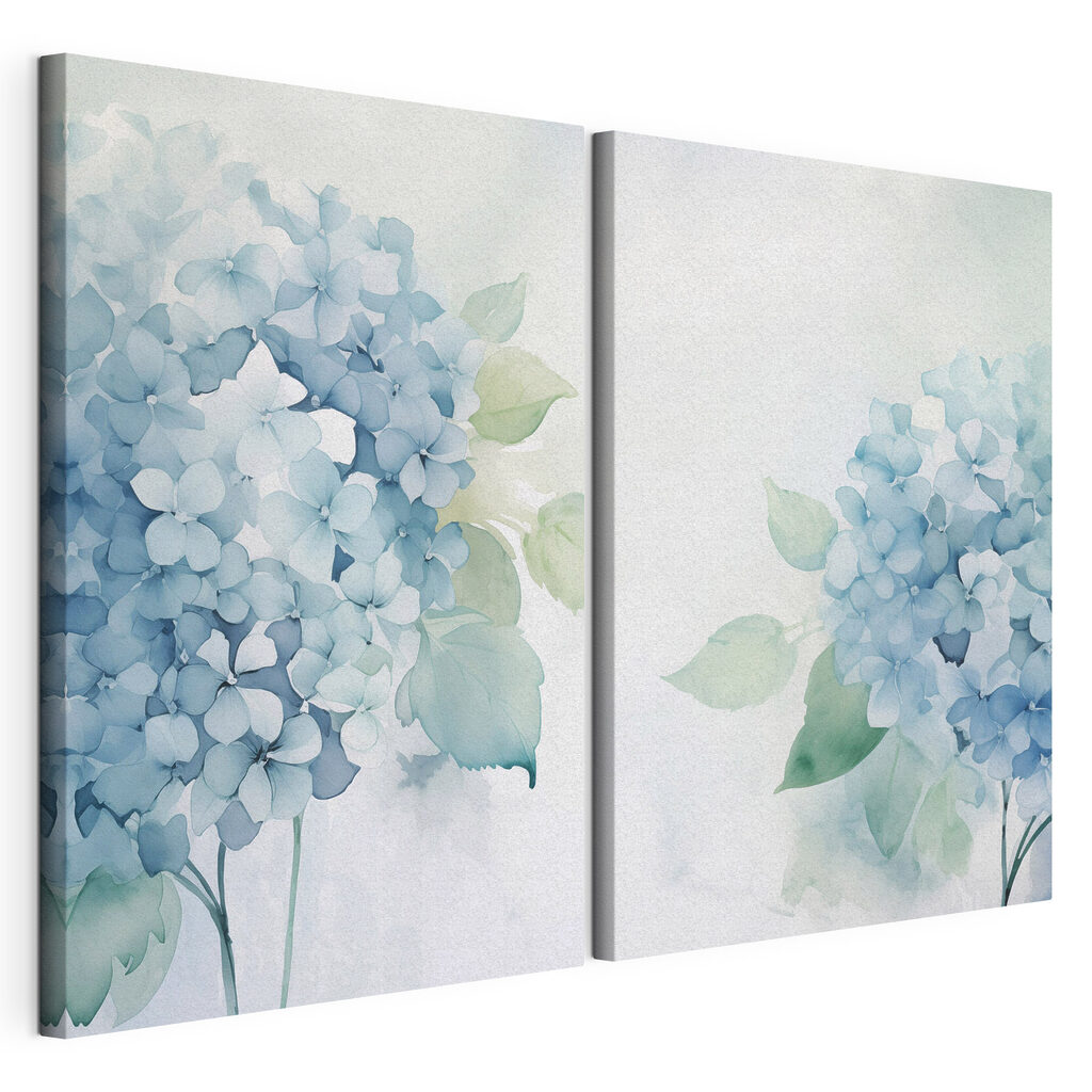 Painting of flowers and leaves