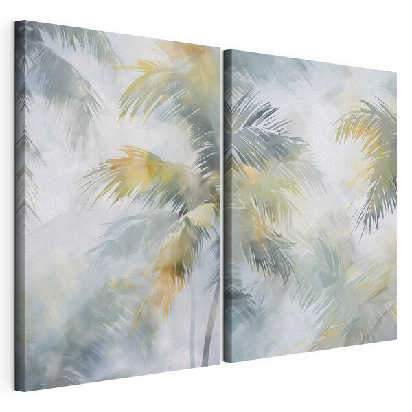 Modulaire canvasprint Palmbomen in de lucht