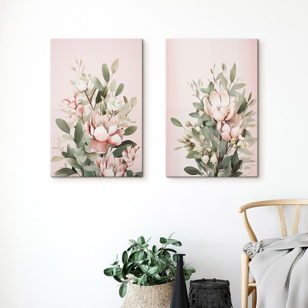 Delicate blooms in soft hues