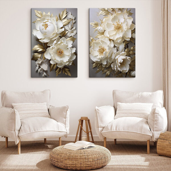 Collage of white flowers